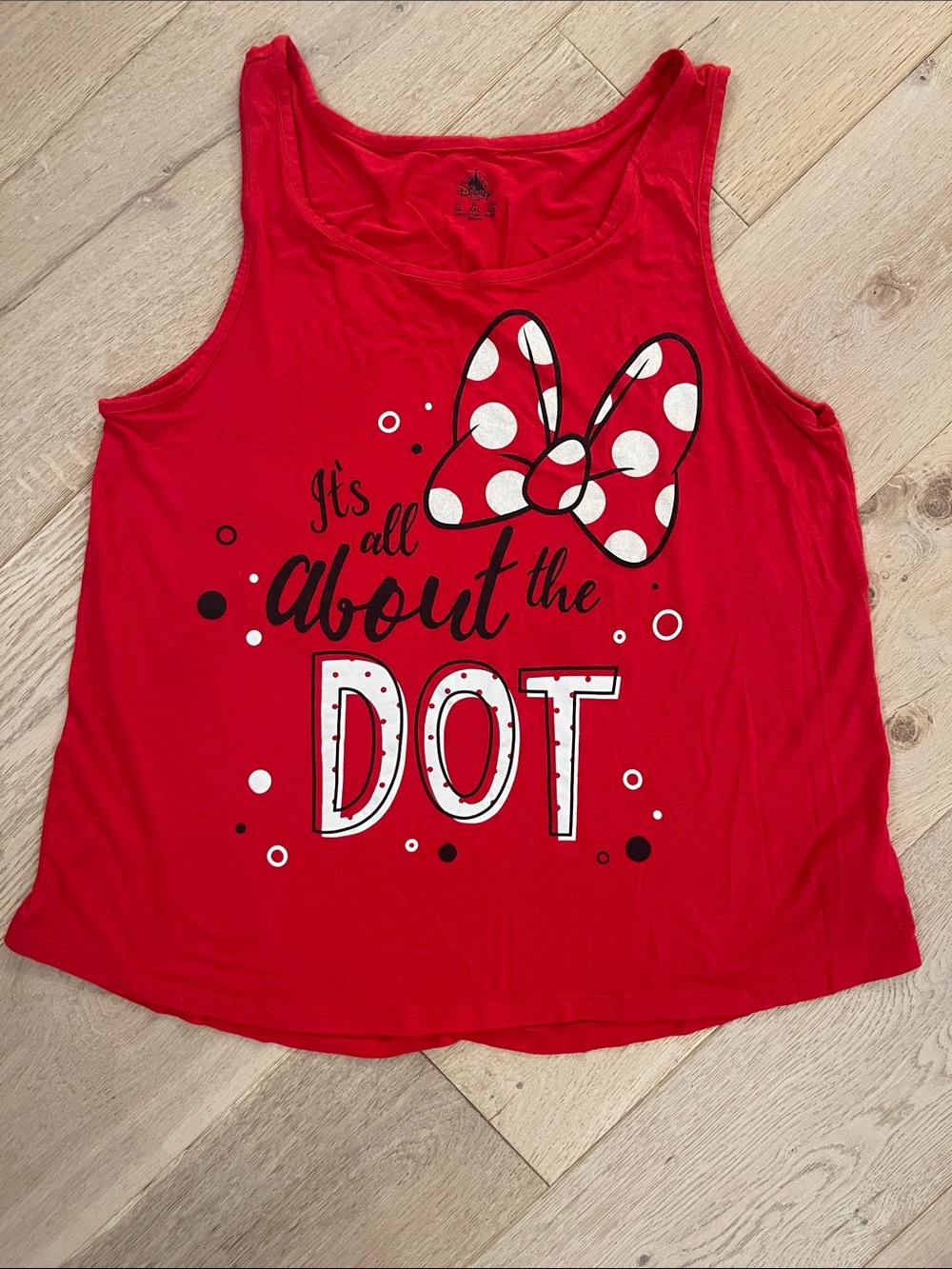 Disney Parks Red Minnie Mouse Tank Top Womens Size XL